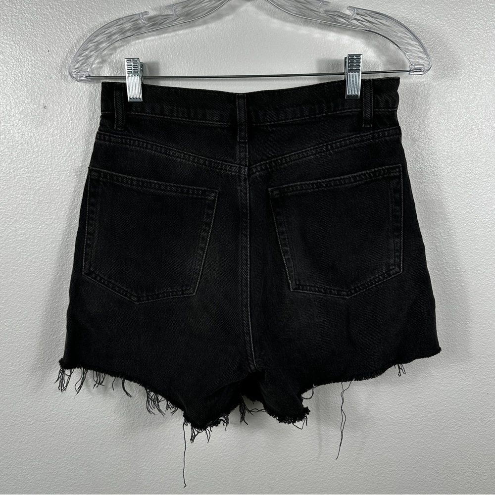 Reformation Wilder High Rise Relaxed Jean Shorts Vana Black Size 26 - Picture 5 of 8
